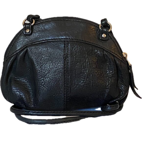 Fossil Marlow Mini Black Leather Pouch Purse Crossbody - Picture 3 of 9